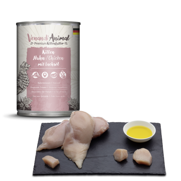 Venandi Animal – Kitten Huhn mit Lachsöl
