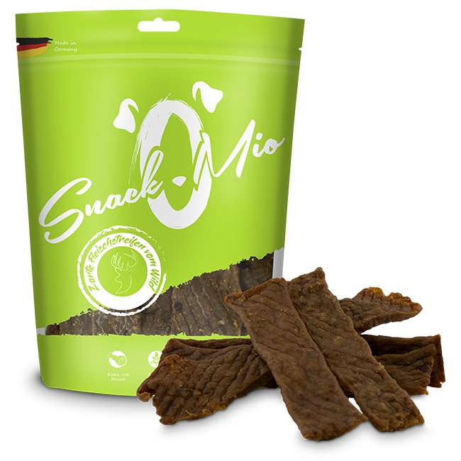 SnackOMio -  Zarte Fleischstreifen vom Wild – Bild 2