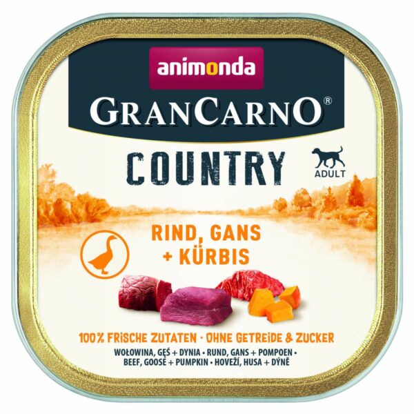 GranCarno Country Rind, Gans + Kürbis Adult  150g