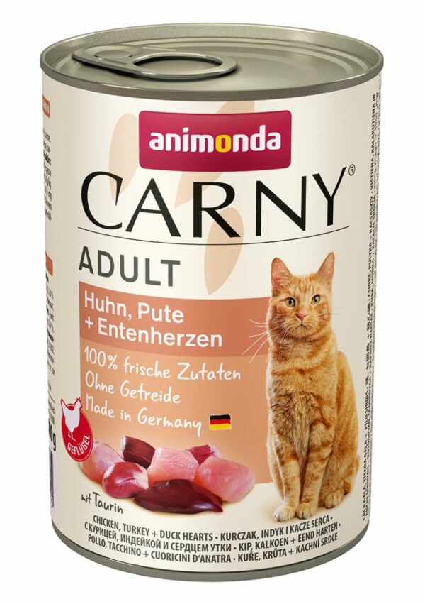 Animonda - Carny Huhn, Pute + Entenherzen Adult 200g / 400g / 800g
